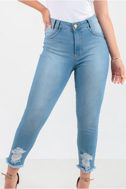 Calça Jeans Cropped Empina Bumbum