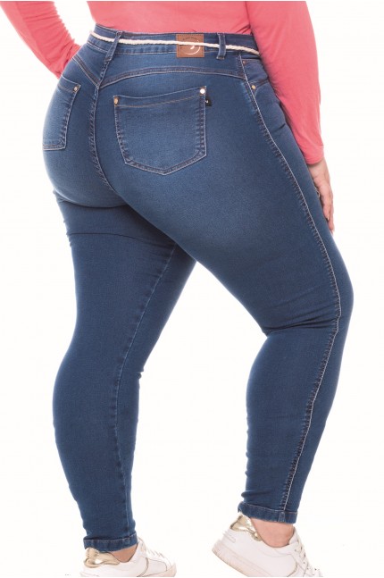 Calça Jeans Skinny Plus Size Empina Bumbum