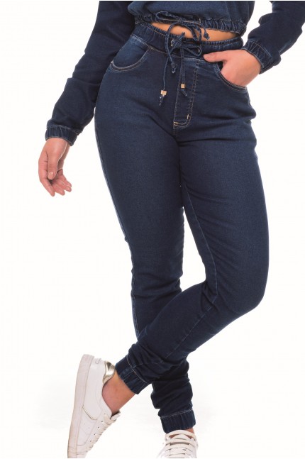 Calça Jeans Jogger com Conforto de Moletom