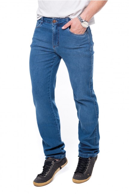 Calça Jeans Masculina Tradicional com Conforto de Moletom