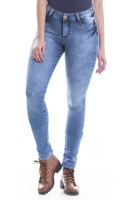 Calça Jeans Skinny Clara Detalhe na Barra