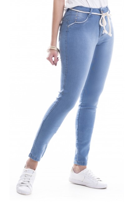 Calça Jeans Skinny Clara com Cordão