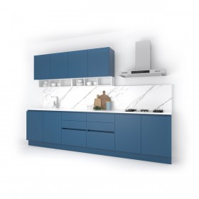 Cozinha Completa Luca Clean M2 - Linha Studio (220 X 320 X 60 Cm) Azul