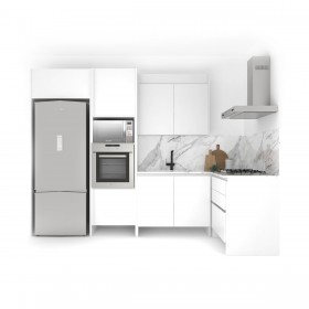 Cozinha Completa Trento - Linha Studio (230 X 310 X 140 Cm) Branco