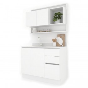 Cozinha Compacta Giomobili M1 - Linha Studio (210 X 120 X 60 Cm) Branco