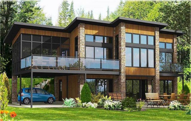 Pedra, madeira e metal são ótimos materiais para compor casas modernas com estilo industrial rústico
