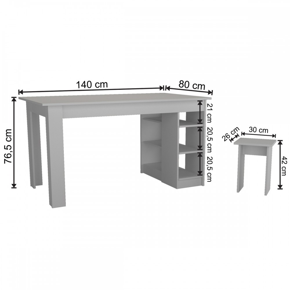 Bancada De Cozinha 4 Lugares Branco B21 - Nova Mobile - Nova