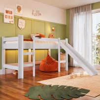 Cama Infantil com Escorregador Cabaninha Arbol Móveis