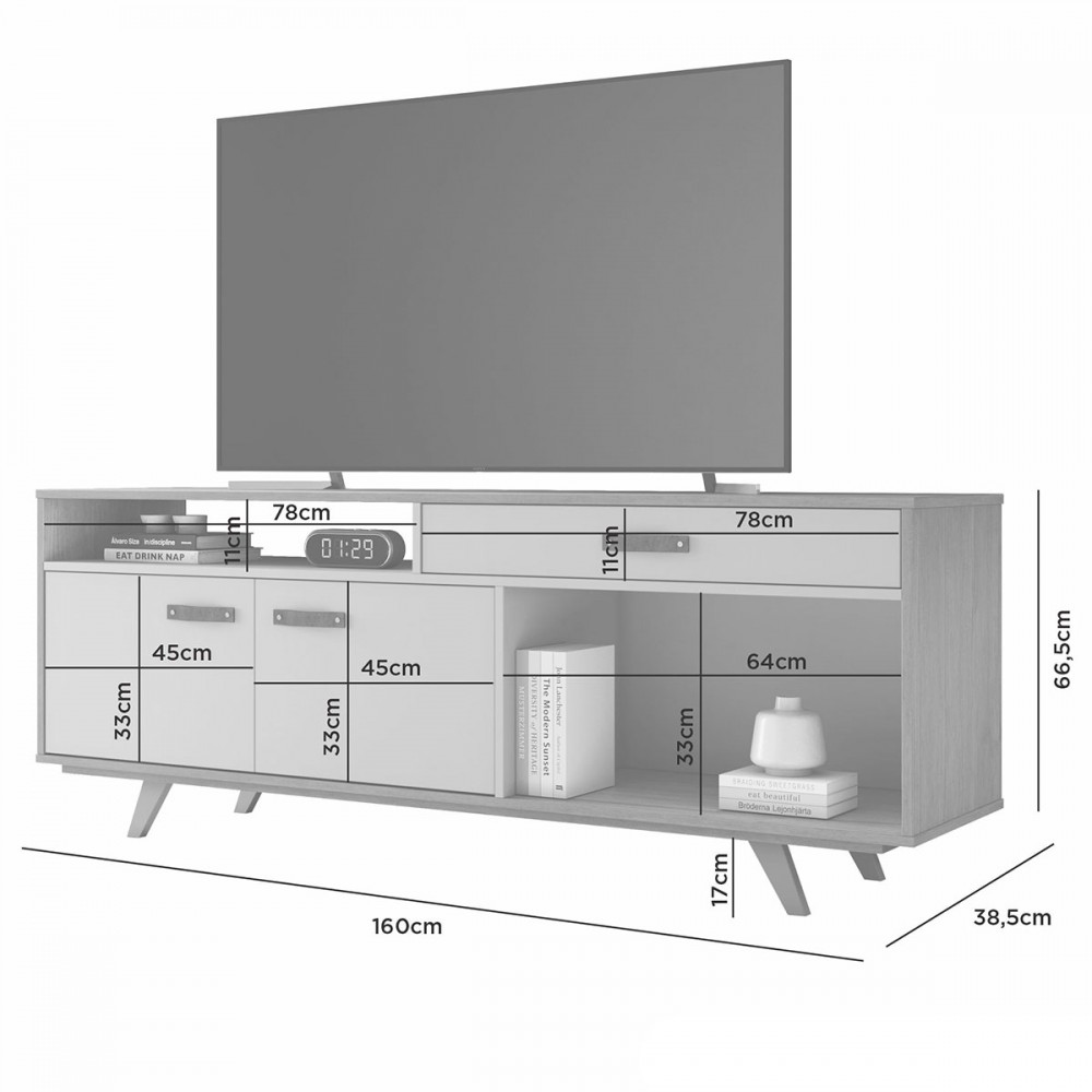 Rack para TV até 65 Polegadas Impar JCM Movelaria - Rack