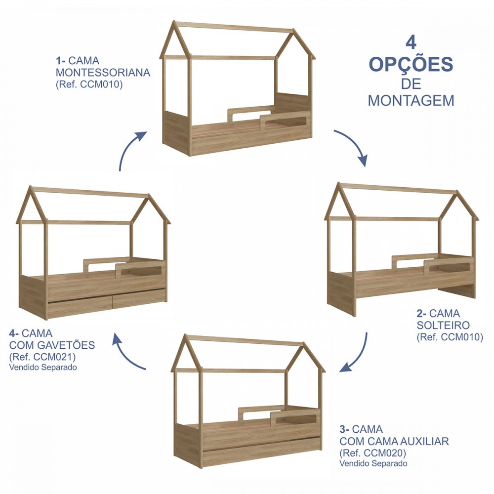 Cama Montessoriana Infantil Montessoriana Completa Móveis