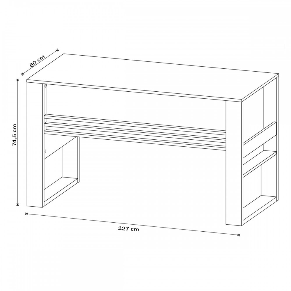 Quarto Gamer 3 Peças Com 1 Mesa, 1 Estante Para Livros E 1 Armário Para  Escritório Toronto Preto/azul - Pnr Móveis