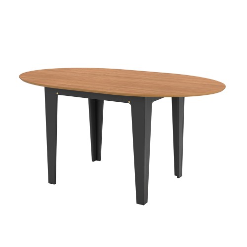 Mesa de Jantar Extensível 4 Lugares Nature Freijó/Preto - Dalla Costa