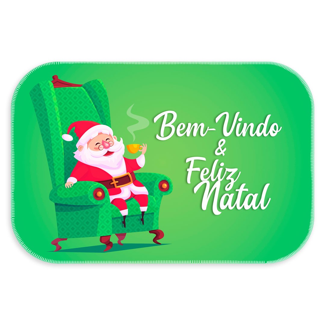 Tapete de Natal para Porta Feliz Natal Vermelho