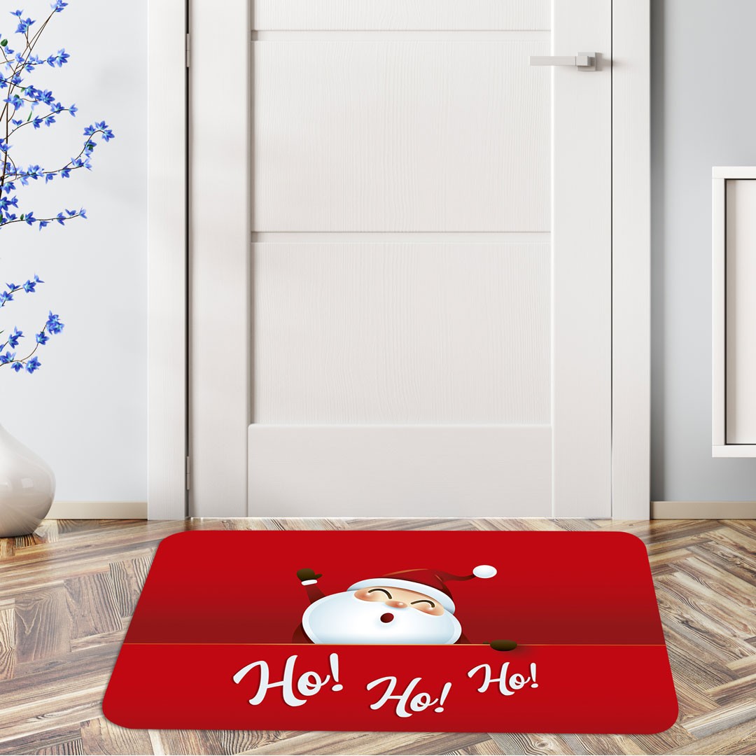 Tapete Decorativo Natal para Porta Papai Noel Ho Ho Ho - 40x60cm