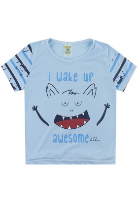Pijama Infantil Masculino Awesome Azul - My Dream Boys