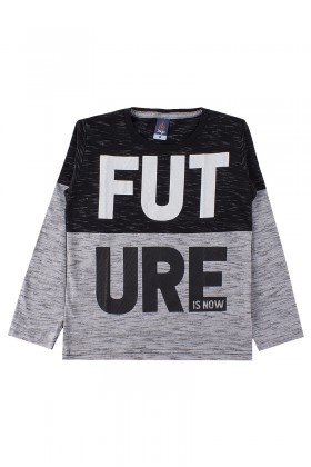 Camiseta Infantil Masculino Future Preto - Dk2