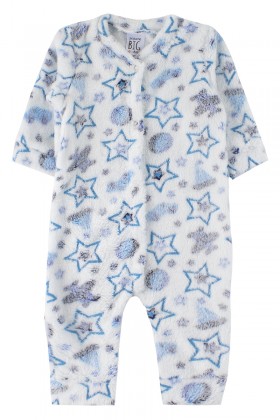 Macacão de Bebê Masculino Estrelas Branco - Pequeno Big Amor