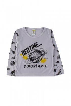 Pijama Infantil Masculino Bedtime Cinza - My Dream Boys