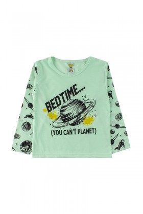 Pijama Infantil Masculino Bedtime Verde - My Dream Boys