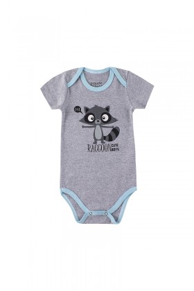 Kit Body de Bebê Masculino Raccoon Mescla - Pequeno Big Amor