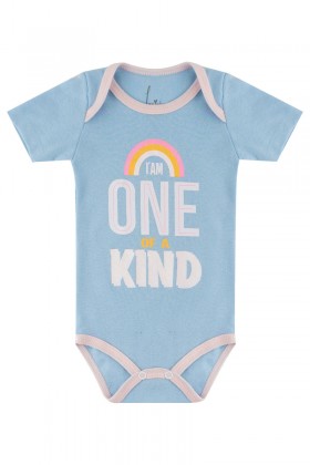 Kit Body de Bebê Feminino Rainbow Azul - Leninha Baby