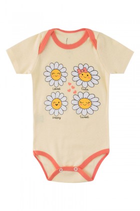 Kit Body de Bebê Feminino Sweet Amarelo - Leninha Baby