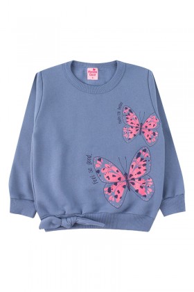 Conjunto Infantil Feminino Butterfly Azul - Menina Doce