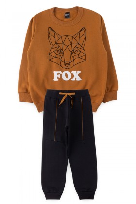 Conjunto Infantil Masculino Fox Caramelo - Mino's