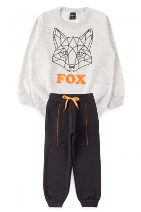 Conjunto Infantil Masculino Fox Gelo - Mino's