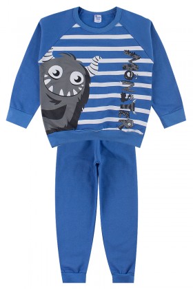 Conjunto Infantil Masculino Monster Azul - Pirata Kids