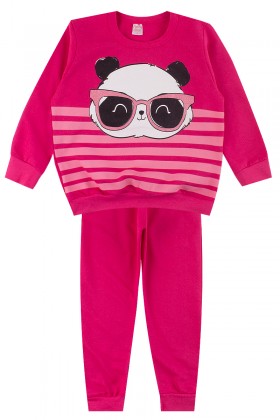Conjunto Infantil Feminino Panda Pink - Menina Doce