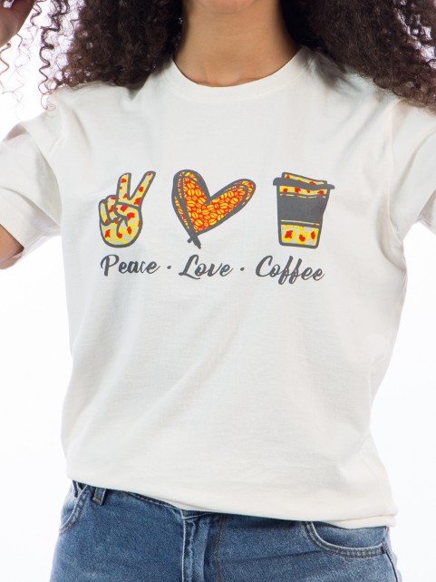 T-SHIRT PRA NÃO FALTAR AMOR BRANCA