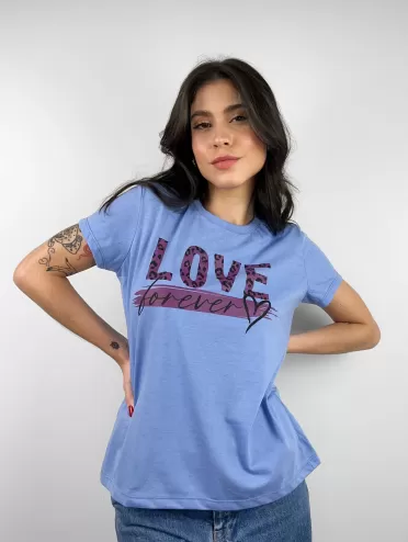 Camiseta Feminina Estampada Love Forever