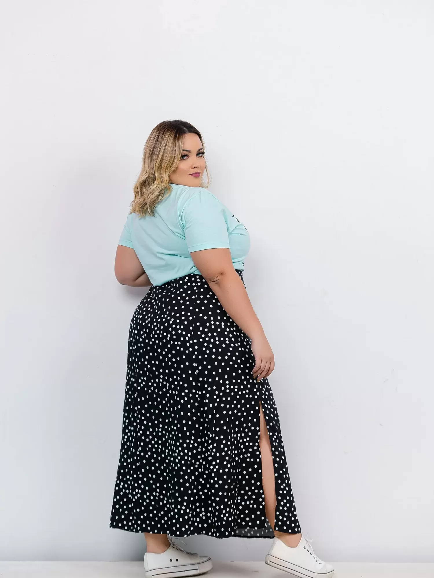 Camiseta Plus Size Feminina Algodão Estampada