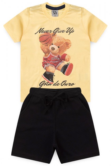 Conjunto Masculino Infantil Never Give Up