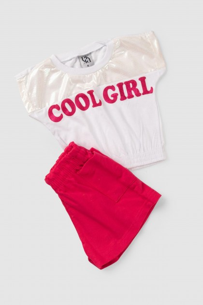 Conjunto Feminino Infantil Cool Girl Glitter