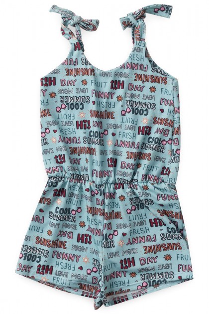 Macacão Feminino Infantil Letras Sunshine