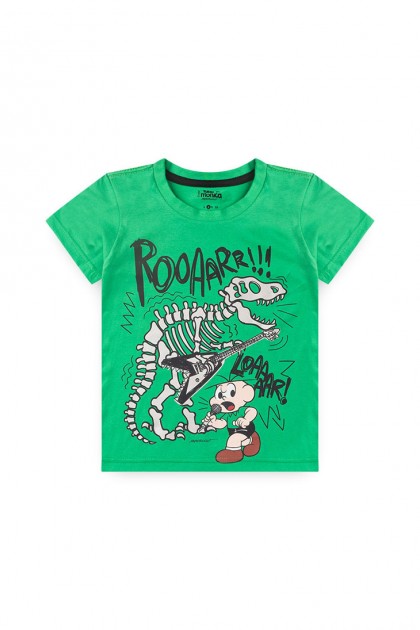 Conjunto Masculino Infantil Cebolinha Rooaarr Looaarr- Turma da Mônica