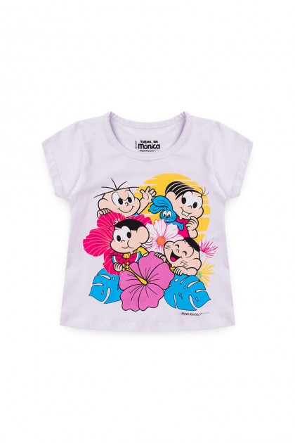 Conjunto Feminino Infantil Tropical - Turma da Mônica