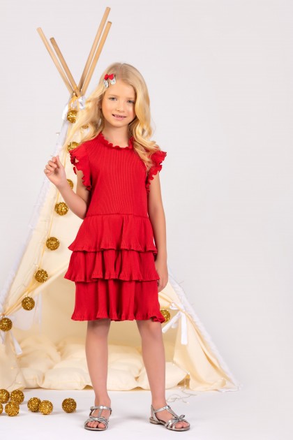 Vestido Infantil Clássico de Babados