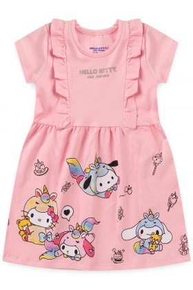 Vestido Feminino Infantil  Baby And Friends - Hello Kitty