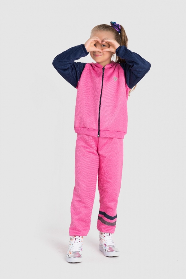 Conjunto Pelo Luxo Menina Inverno Juvenil Lessa Kids Rf 8459 - Rosa Claro