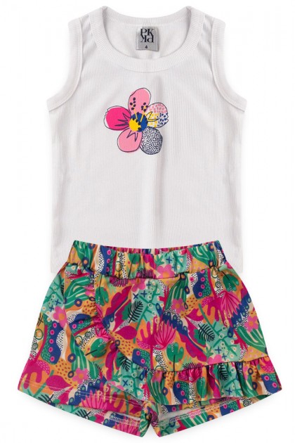 Conjunto Feminino Infantil Encanto de Flor