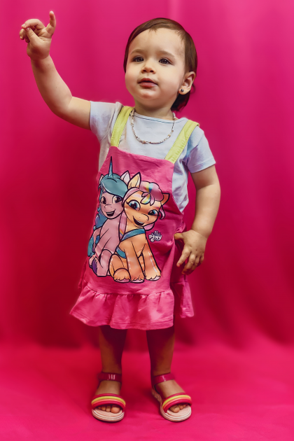 Salopete Feminino Infantil Amigas - My Little Pony