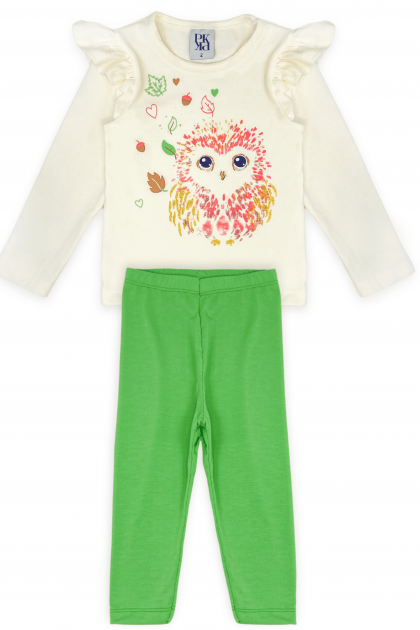 Conjunto Feminino Infantil Corujinha