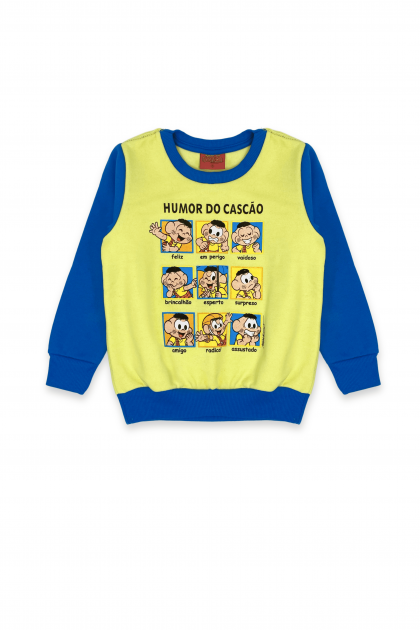 Conjunto Masculino Infantil Humor do Dia - Turma da Mônica