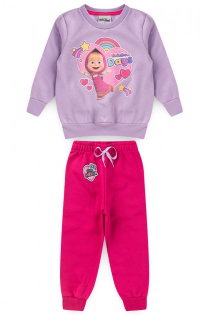 Conjunto Feminino Infantil Little Masha - Masha e O Urso