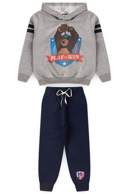 Conjunto Masculino Infantil Play To Win - Masha e O Urso