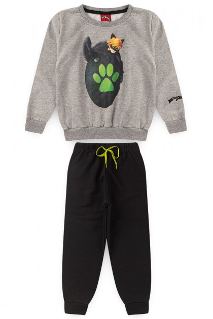 Conjunto Masculino Infantil Black Cat Noir - Ladybug