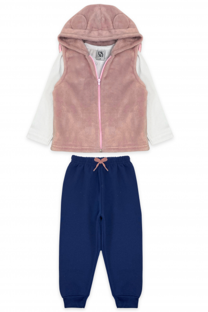 Conjunto Infantil Feminino Colete Fofinho